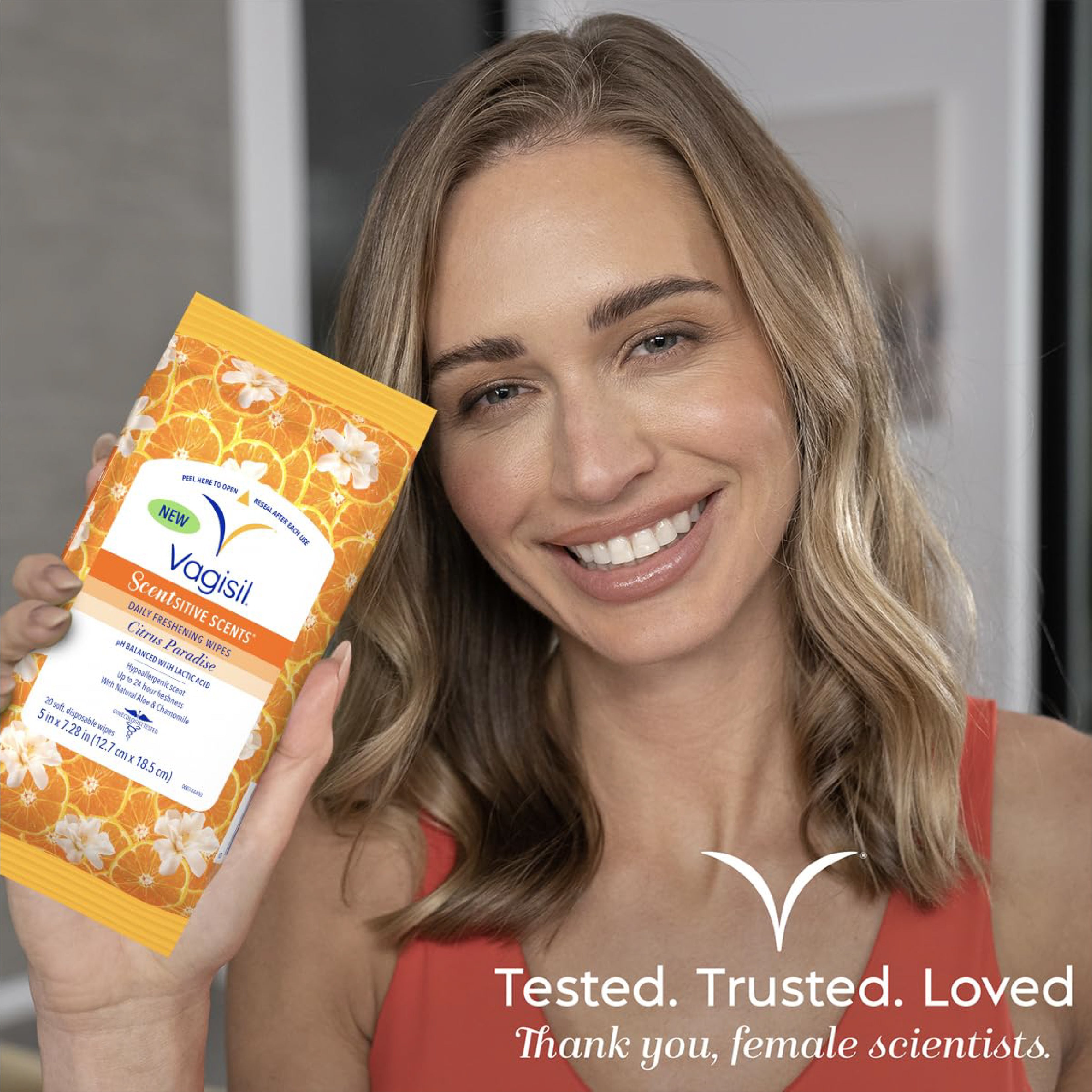 Vagisil 女性私密濕巾 (柑橘味)